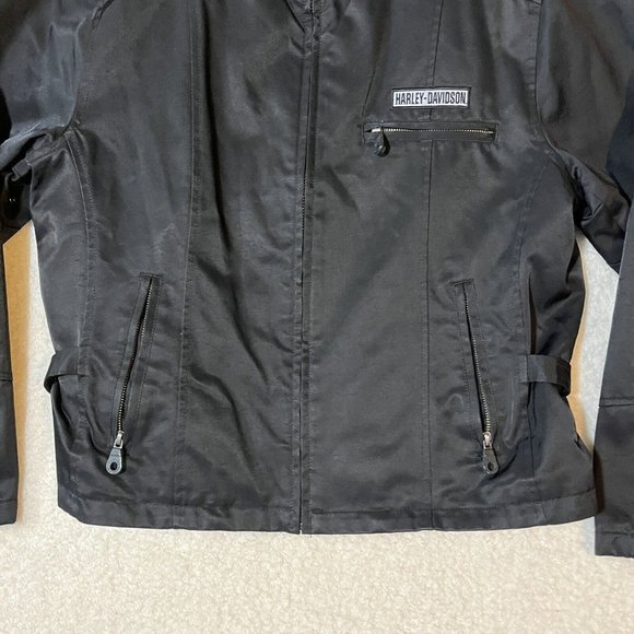 Harley-Davidson Cotton Nylon Jacket Mens XL Black RN 103819 / CA 03402 - Picture 2 of 16